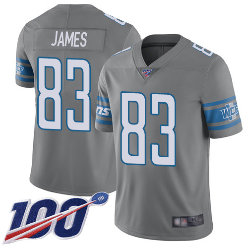 Detroit Lions Limited Steel Men Jesse James Jersey NFL Football #83 100th Season Rush Vapor Untouchable->women nfl jersey->Women Jersey